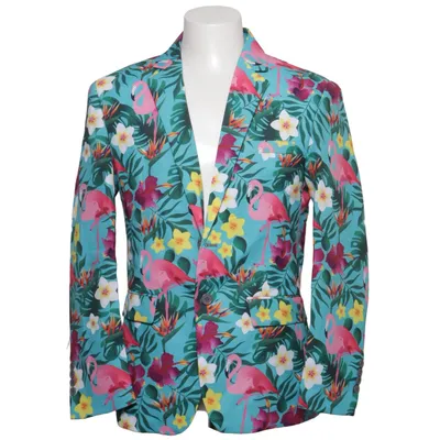 Blazer (Blue, Multicolored) from Party Xplosion Polyester