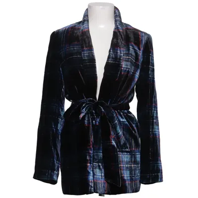 Blazer (Blue, Black, Multicolored) from Zara Woman Polyester