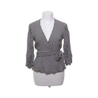 Wikkelblouse (Zwart, Wit) van Ganni