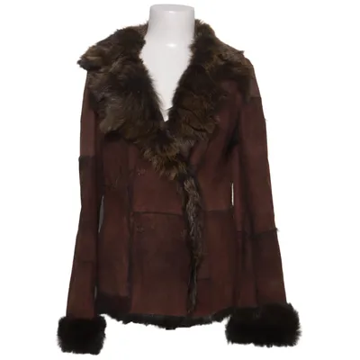 Shearling Jacke (Braun) von Armani Jeans Leder