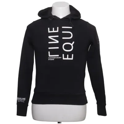 Capuchon sweater (Zwart) van Equiline Katoen, Polyester