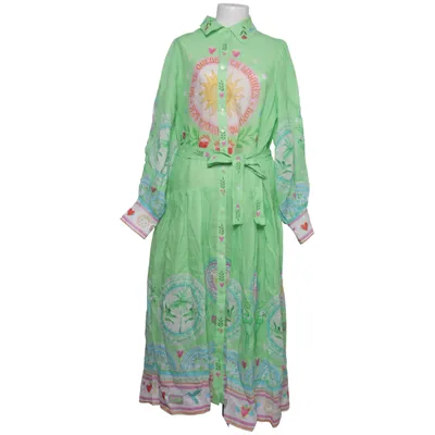 Robe longue (Vert, Multicolore) de Grace Coton, Élasthane