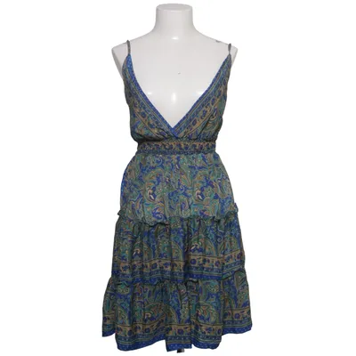 Jurk (Blauw, Groen, Beige) Zijde