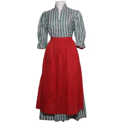 Dirndl (Groen, Wit, Rood) van Salzburger Dirndl Look Katoen