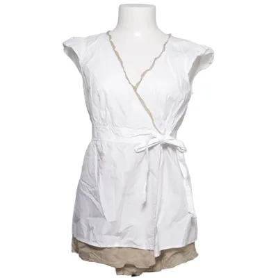 Blouse portefeuille (Blanc, Beige) de Mexx Coton
