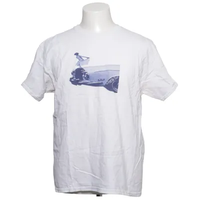 T-shirt (Vit, Blå) från Gildan Bomull