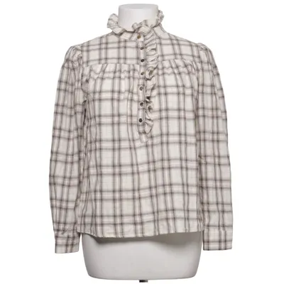 Blus (ARIANA CHECK SAND/BLACK) från Continue Bomull
