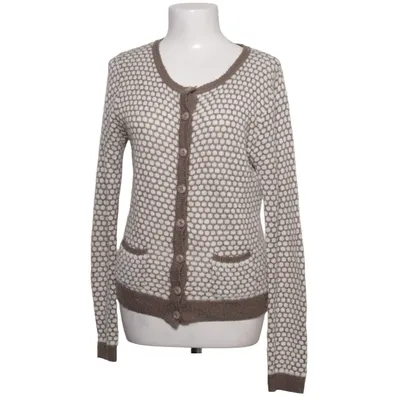 Cardigan (Marron, Blanc) de John Cabot Acrylique, Laine