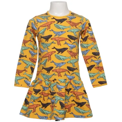 Robe (Jaune, Multicolore) de Villervalla Élasthane, Coton biologique