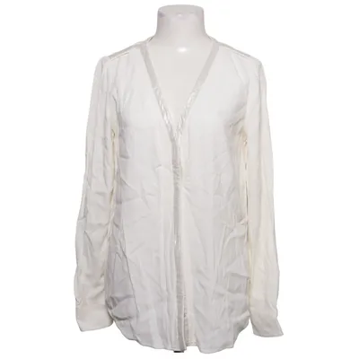 Blouse (Blanc) de Sézane Coton, Fibre métallique, Soie, Viscose