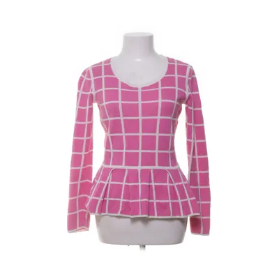 Peplum top (Pink, White) from Banana Republic