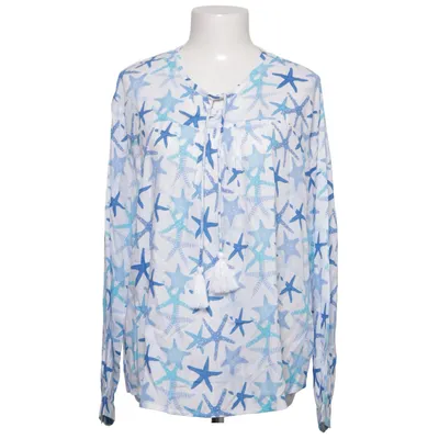 Blouse (Bleu, Blanc) de Zwillingsherz Viscose