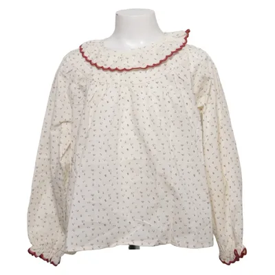 Bluse (Beige, Rød, Grøn) fra Lil' Atelier Økologisk bomuld