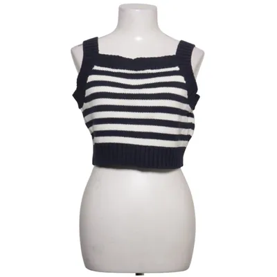 Crop top (Bleu, Blanc) de Blanc Bleu Coton