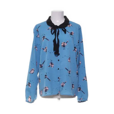 Pussy bow blouse (Blue, Multicolored) from Joanie Polyester
