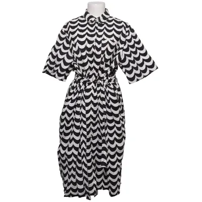 Blusenkleid (Schwarz, Weiß) von Marimekko x Uniqlo Baumwolle, Leinen