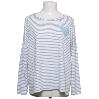 T-shirt à manches longues (Blanc, Bleu) de Zwillingsherz Coton, Élasthane, Polyester, Viscose