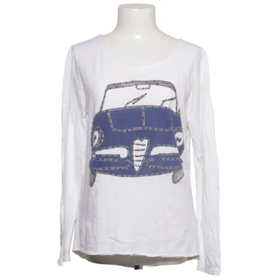Lange mouwen shirt (Wit, Blauw) van V Milano Katoen