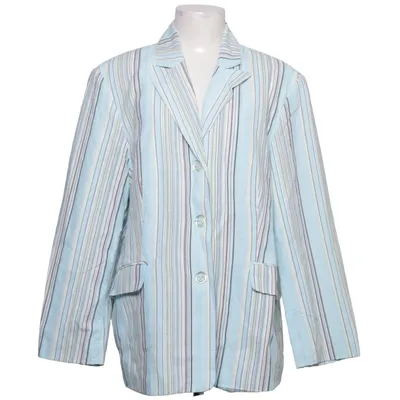 Blazer (Blå, Hvid, Grøn) fra Gina Laura Bomuld, Polyester