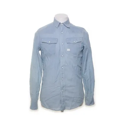 Denim blouse (Blauw) van G-Star Raw Leer, Katoen