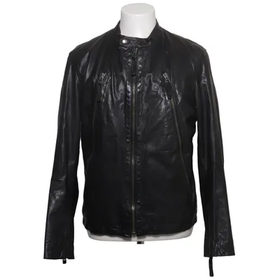 Bikerjack (Zwart) van Rare Katoen, Leer