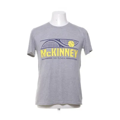 T-shirt (Grå, Gul) från Anvil Bomull, Polyester