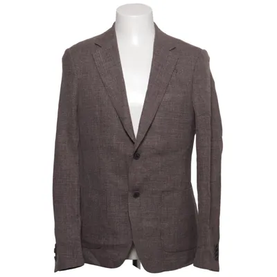 Blazer (Brown) from Bruun & Stengade Linen, Polyester, Wool