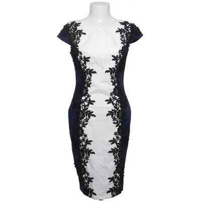 Jurk (Blauw, Wit, Zwart) van Paper Dolls