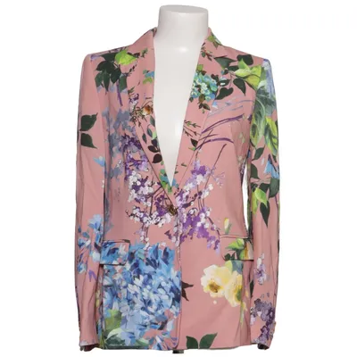 Blazer (Pink, Flerfarvet) fra Escada Cupro, Elastan