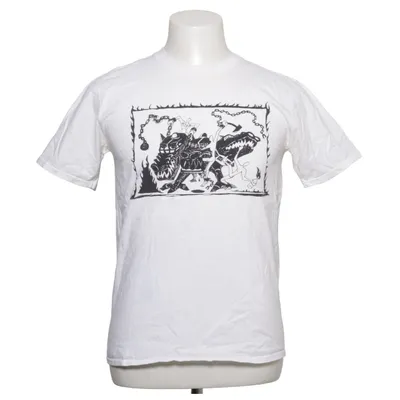 T-shirt (Blanc, Noir) de Gildan Coton