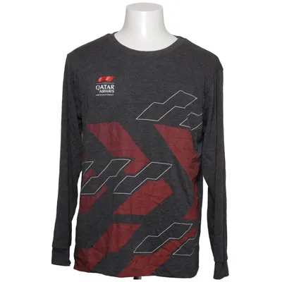 Lange mouwen shirt (Grijs, Rood) van Qatar Airways Gerecycled polyester, Viscose