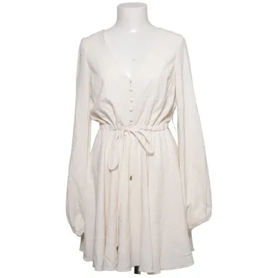Kjole (Beige) fra Anika Teller x NA-KD Elastan, Polyester, Viscose