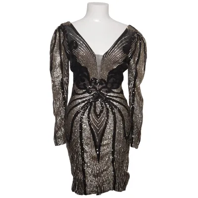 Cocktail dress (Black, Gold) from Soky & Soka Elastane, Polyester