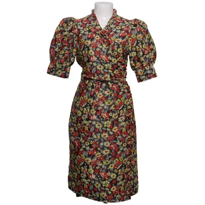 Wikkeljurk (Zwart, Meerkleurig) van Ganni Polyamide, Gerecycled polyester