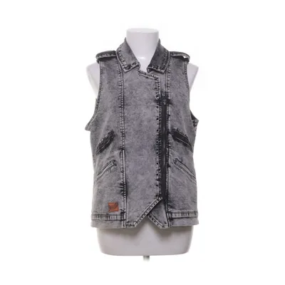 Denim vest (Gray) from Rock Rebel Cotton, Elastane, Polyester