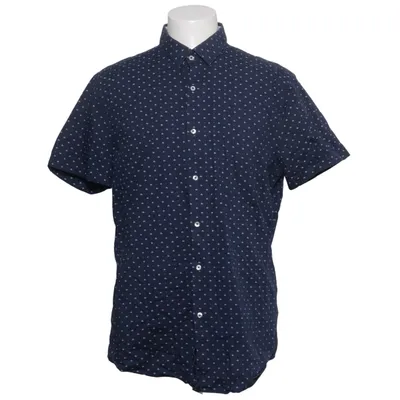 Short sleeve shirt (Blue, White) from WE Fashion Cotton, Elastane