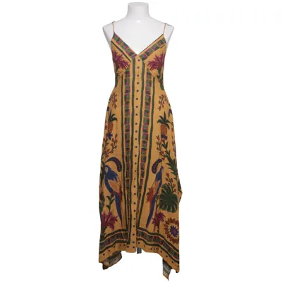 Maxi dress (Yellow, Multicolored) from Farm Viscose