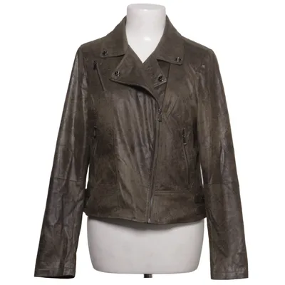 Biker jacket (Brown) from Laura Jo Elastane, Polyester