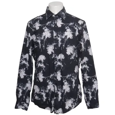 Skjorte (Hvid, Grå) fra Dressmann Bomuld, Polyester