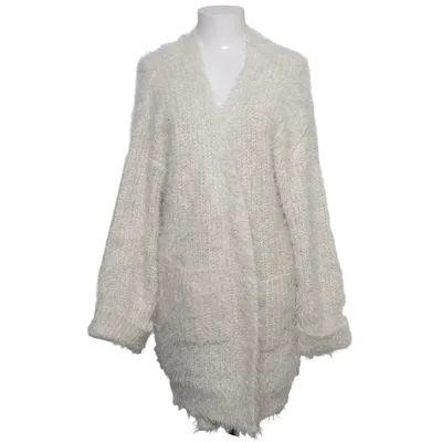 Cardigan (Beige) from Lilie Rose Acrylic, Metallic fiber, Polyester