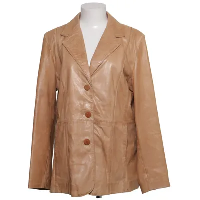 Leather blazer (Beige) from Chevirex Leather, Polyester