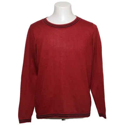 Pull-over (Rouge, Noir) de Intown Coton, Fibre métallique, Polyester