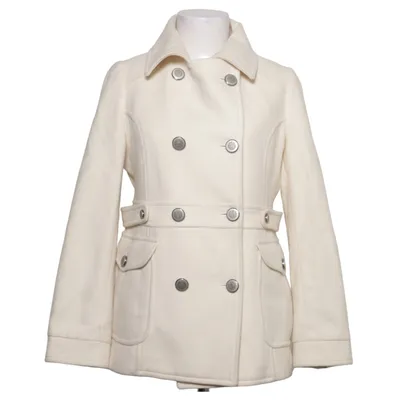 Erwt jas (Wit) van Massimo Dutti Woman Polyester, Viscose