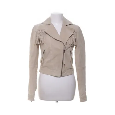 Bikerjakke (Beige) fra JSFN Læder, Ruskind