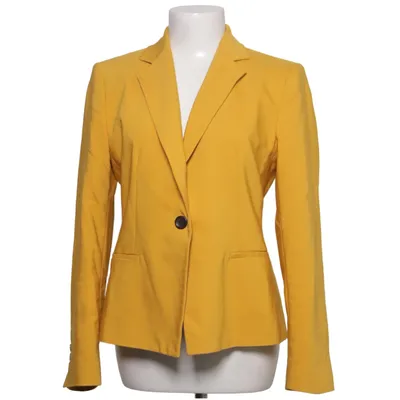 Blazer (Jaune) de Zara Basic Coton, Élasthane, Polyester