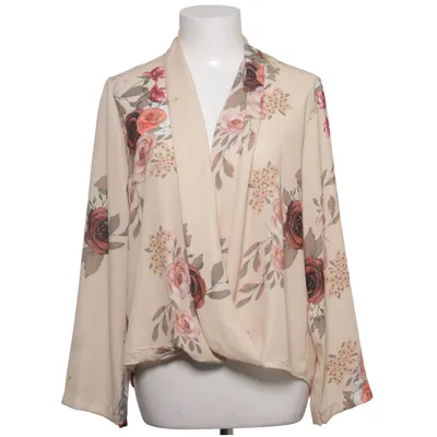 Blouse (Beige, Multicolored) from Garconne Elastane, Polyester