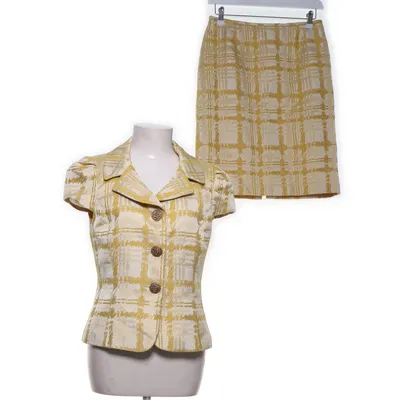 Dräkt (Gul, Vit, Flerfärgad) från Tahari Bomull, Polyester