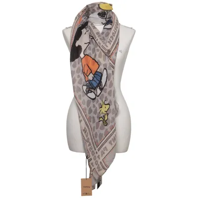 Shawl (Gray, Multicolored) from CODELLO x PEANUTS