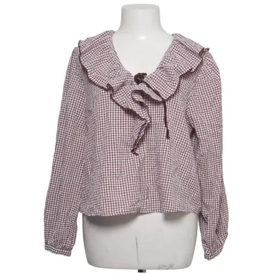 Blouse (Rouge, Blanc) de Zara Coton, Polyester