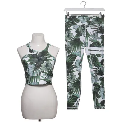 Ensemble de vêtements de sport (Blanc, Vert) de Stronger Élasthane, Polyester